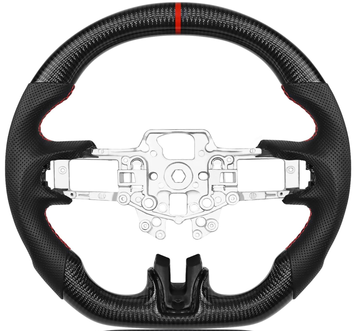 Real carbon fiber steering wheel for Mustang EcoBoost/GT/Shelby GT350/GT350R 2015-2017 D